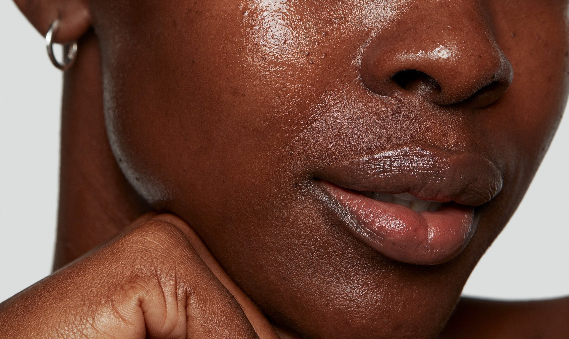 Woman with glowing skin